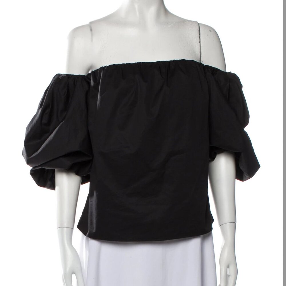 Johanna Ortiz Secret Crop Puff Sleeve Blouse